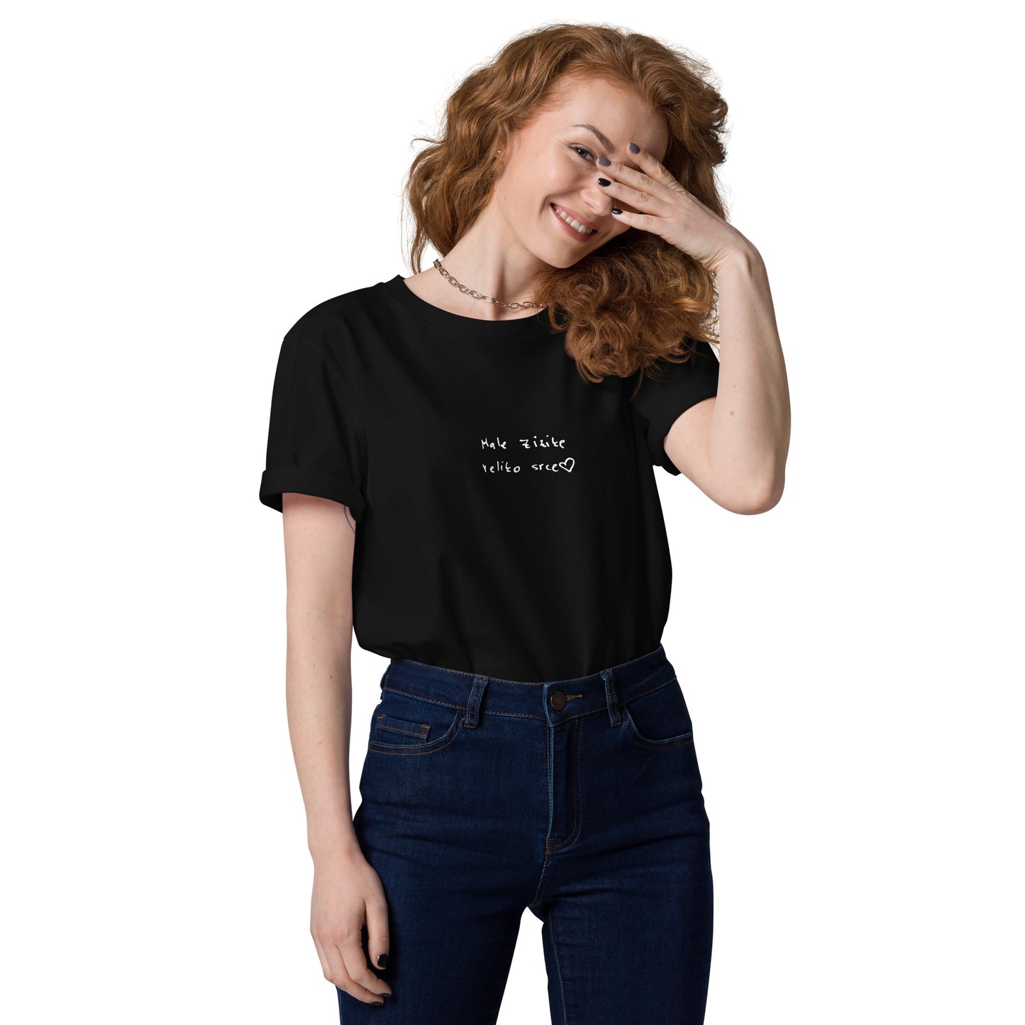 Male zizike veliko srce | Unisex majica iz organskega bombaža