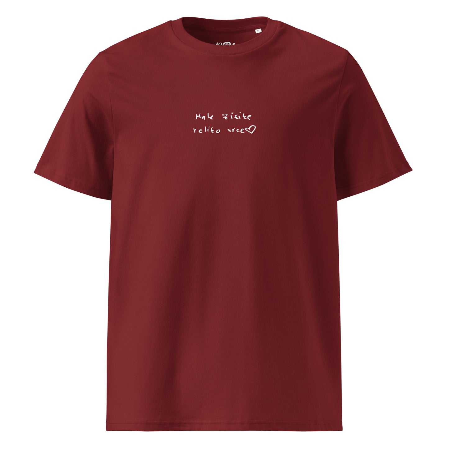 Male zizike veliko srce | Unisex majica iz organskega bombaža